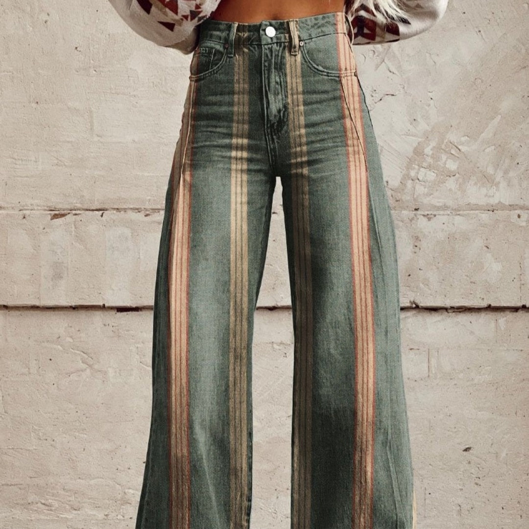 Women's Casual And Fashionable Denim Wide Leg Pants