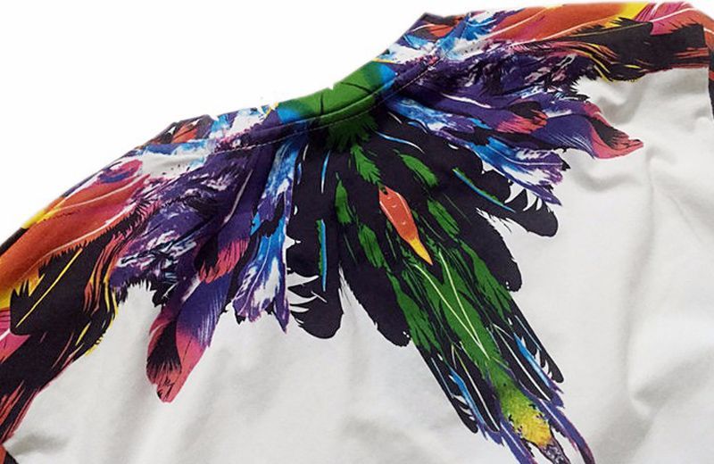 Wings Water Drop Feather Short Sleeve T-Shirt