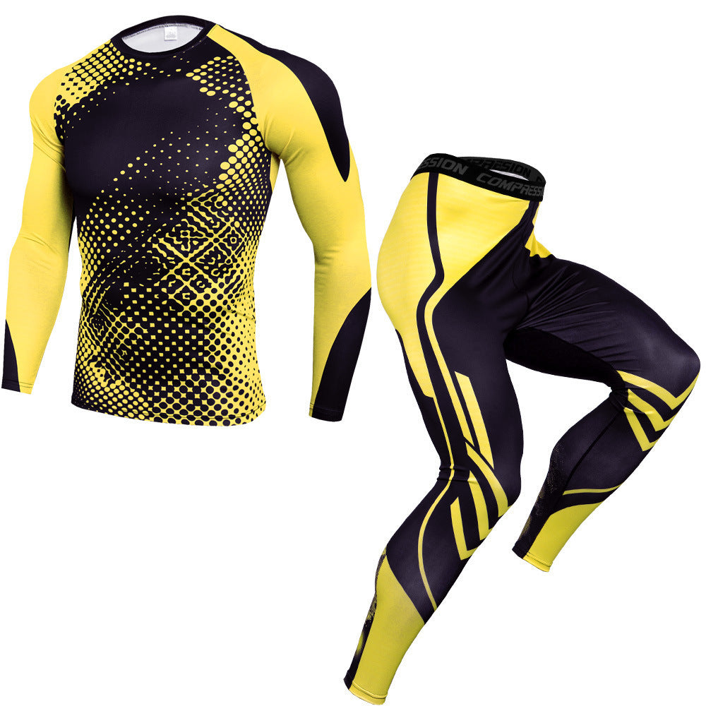 Men's Stretch Outdoor Leisure Running Training Suit