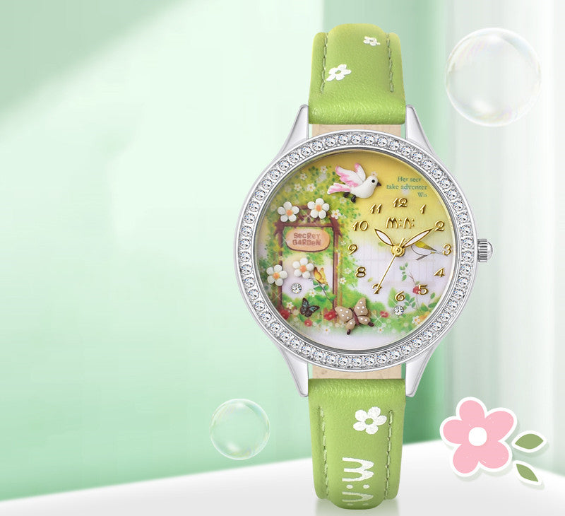 Soft Pottery Watch Cute Waterproof Cartoon Mori Girl Luminous