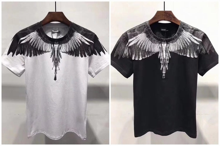 Wings Water Drop Feather Short Sleeve T-Shirt