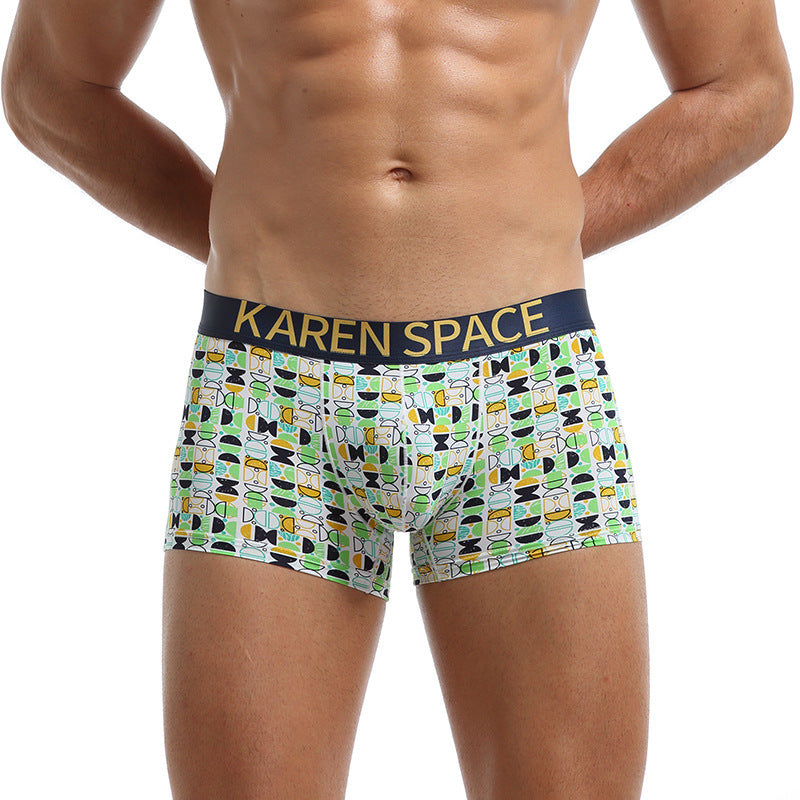 Ice Silk Fashion Printed Boxers