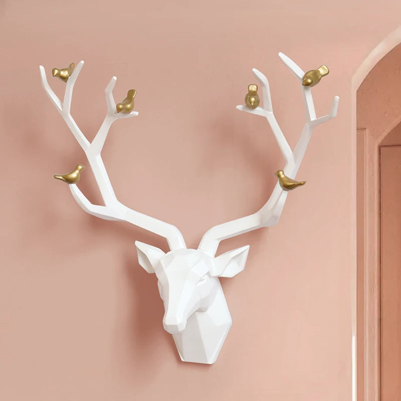 Décoration murale en résine 3D en forme de tête de cerf