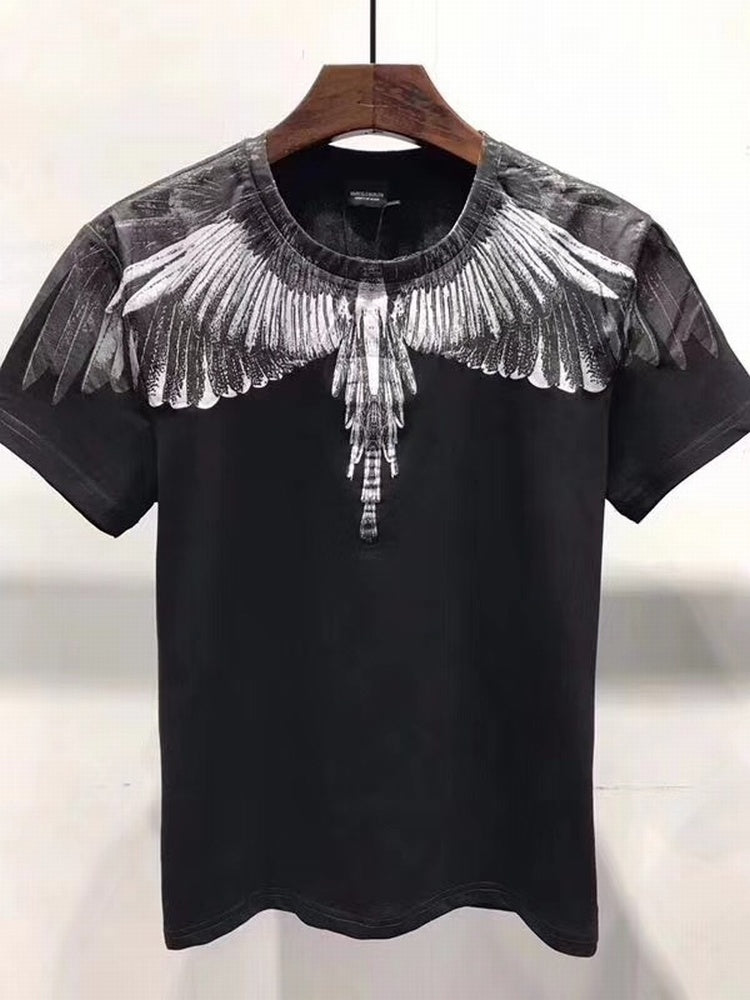 Wings Water Drop Feather Short Sleeve T-Shirt