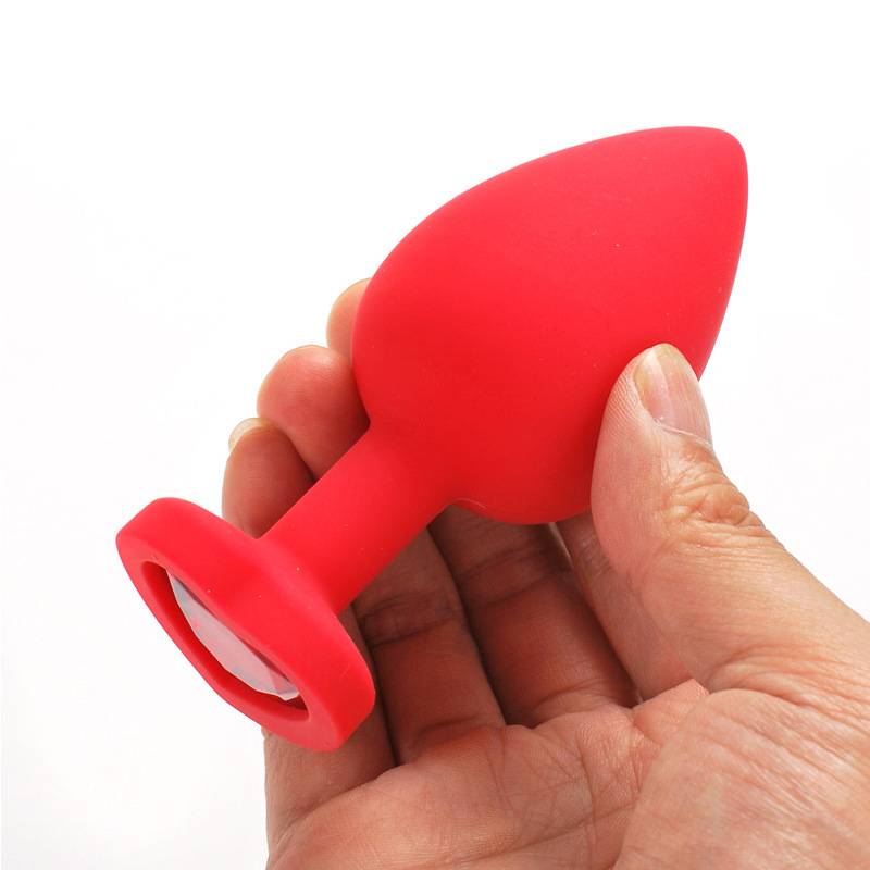 Heart-shaped silicone anal plug, anal plug, G-spot anal plug