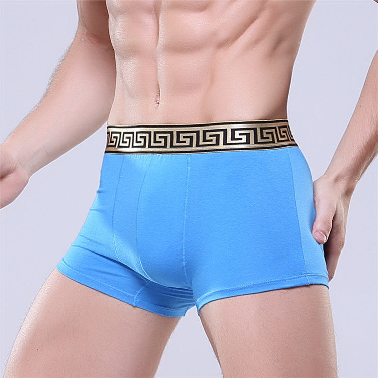 Men's Cotton Boxer Briefs Casual Solid Color Four Corners